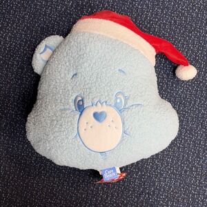 The Care Bears Blue Grumpy Bear Head Pillow Plush Toy - 14" - New - Cloudco